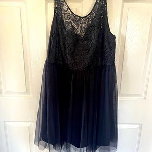 Black lace party dress